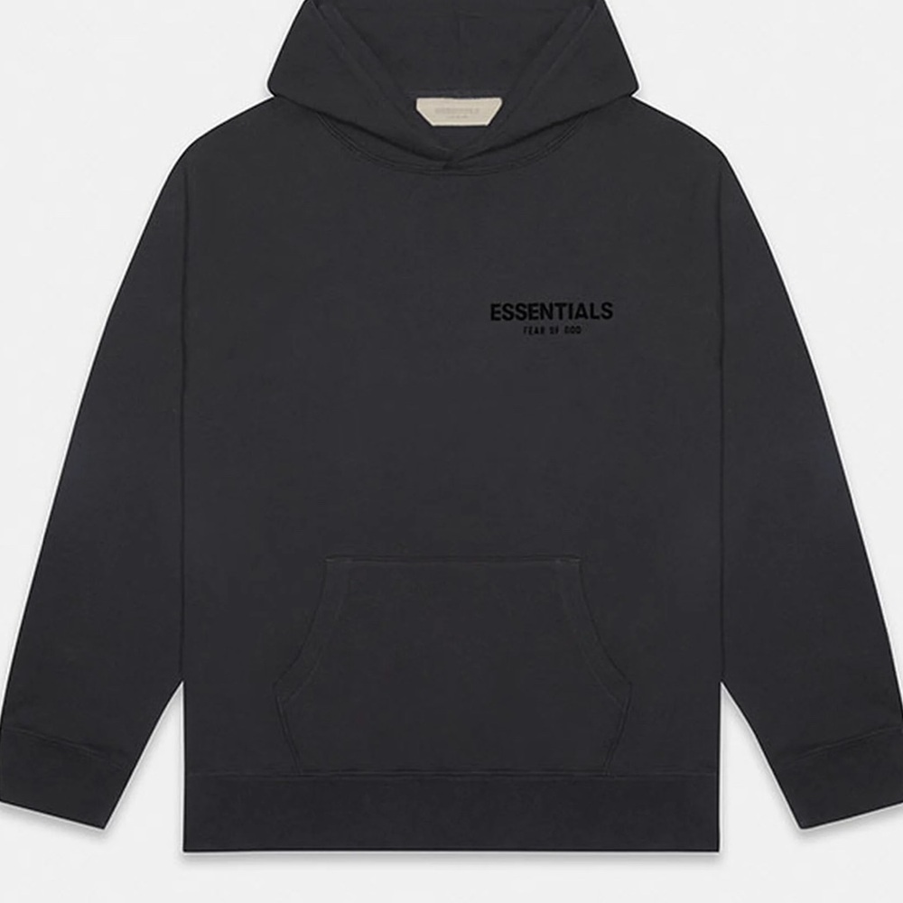 Fear of God Essentials Black Pullover Hoodie - Picture 5 of 9